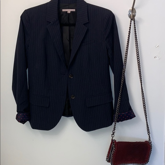 Navy Pinstripe Blazer - Picture 2 of 8